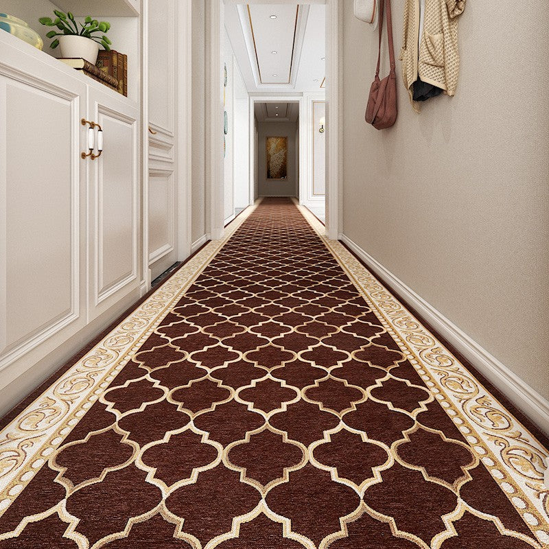 Stain-resistant Non Slip Kitchen Runner Rugs, Entryway Brown Runner Rugs, Modern Long Hallway Runners, Extra Long Narrow Runner Rugs, Entrance Hallway Runners, Hallway Runners-Silvia Home Craft