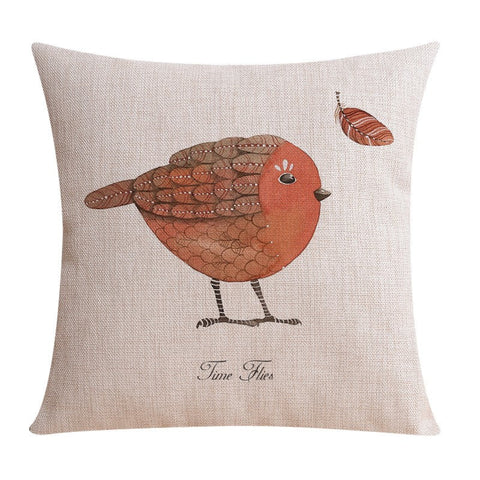 Love Birds Throw Pillows for Couch, Simple Decorative Pillow Covers, Decorative Sofa Pillows for Children's Room, Singing Birds Decorative Throw Pillows-Silvia Home Craft