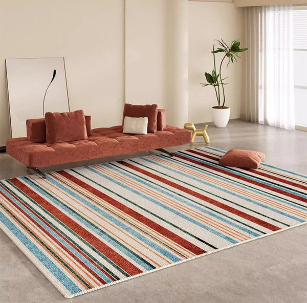 Abstract Area Rugs for Living Room, Modern Carpets for Kitchen, Geometric Contemporary Modern Rugs Next to Bed, Modern Rugs under Dining Room Table-Silvia Home Craft