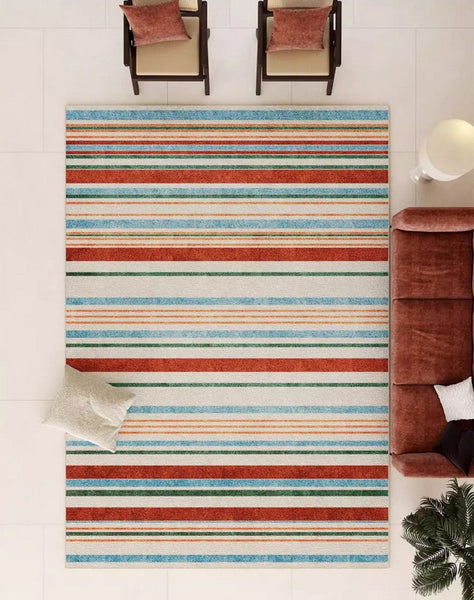 Abstract Area Rugs for Living Room, Modern Carpets for Kitchen, Geometric Contemporary Modern Rugs Next to Bed, Modern Rugs under Dining Room Table-Silvia Home Craft