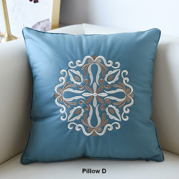 Contemporary Decorative Pillows, Modern Throw Pillows, Decorative Flower Pattern Throw Pillows for Couch, Modern Sofa Pillows-Silvia Home Craft