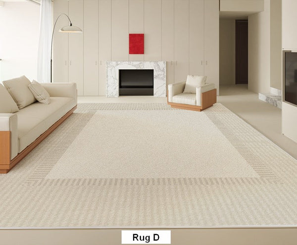 Soft Contemporary Rugs for Bedroom, Rectangular Modern Rugs under Sofa, Large Modern Rugs in Living Room, Dining Room Floor Carpets, Modern Rugs for Office-Silvia Home Craft