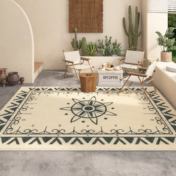 Hallway Modern Runner Rugs, Thick Contemporary Area Rugs Next to Bed, Abstract Area Rugs for Living Room, Modern Rugs under Dining Room Table-Silvia Home Craft