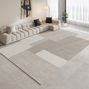 Abstract Geometric Modern Rugs for Sale, Grey Modern Rugs for Living Room, Contemporary Modern Rugs for Bedroom, Gray Modern Rugs for Dining Room-Silvia Home Craft