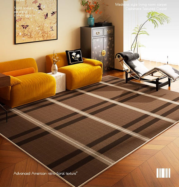 Bedroom Modern Floor Rugs, Modern Area Rug for Living Room, Mid Century Contemporary Rugs under Sofa, Large Area Rugs for Office-Silvia Home Craft