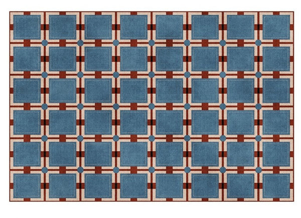 Modern Blue Rug for Living Room, Bedroom Modern Floor Rugs, Mid Century Contemporary Rugs under Sofa, Large Area Rugs for Office-Silvia Home Craft