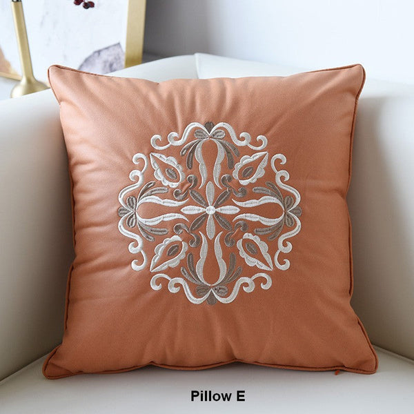 Modern Throw Pillows, Decorative Flower Pattern Throw Pillows for Couch, Contemporary Decorative Pillows, Modern Sofa Pillows-Silvia Home Craft