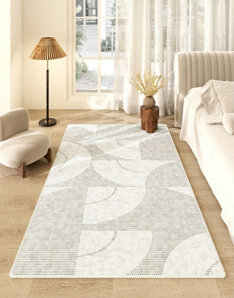 Geometric Modern Rug Placement Ideas for Living Room, Modern Rug Ideas for Bedroom, Contemporary Area Rugs for Dining Room-Silvia Home Craft