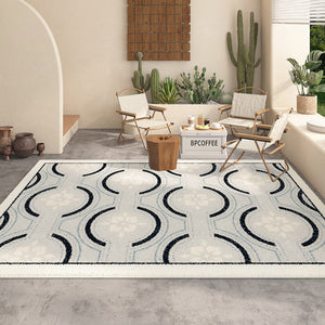 Dining Room Abstract Floor Rugs, Contemporary Area Rugs Next to Bed, Hallway Modern Runner Rugs, Modern Rugs under Coffee Table-Silvia Home Craft