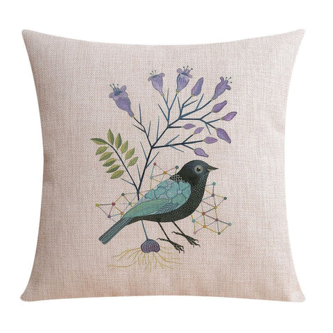 Modern Sofa Decorative Pillows for Children's Room, Singing Birds Decorative Throw Pillows, Love Birds Throw Pillows for Couch, Decorative Pillow Covers-Silvia Home Craft