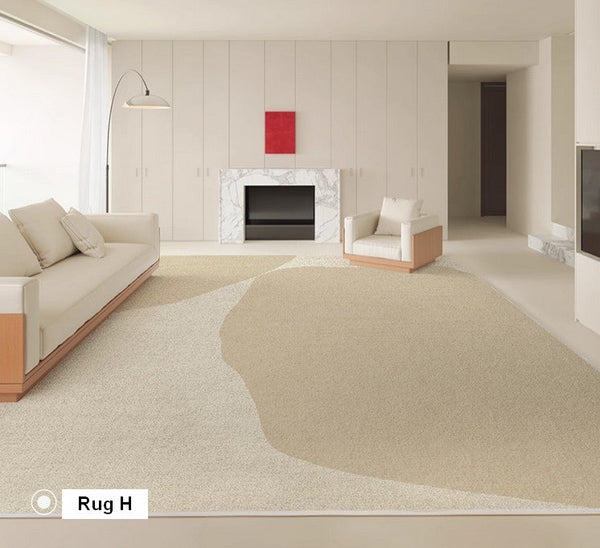 Soft Contemporary Rugs for Bedroom, Rectangular Modern Rugs under Sofa, Large Modern Rugs in Living Room, Dining Room Floor Carpets, Modern Rugs for Office-Silvia Home Craft