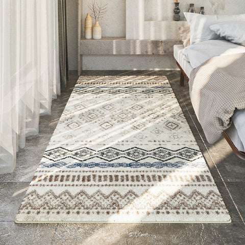 Contemporary Runner Rugs Next to Bed, Modern Hallway Runner Rugs, Entryway Modern Runner Rugs, Geometric Modern Rugs for Dining Room-Silvia Home Craft