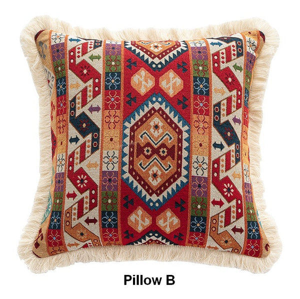 Bedroom Bohemian Decorative Sofa Pillows, Oriental Throw Pillow for Couch, Geometric Decorative Throw Pillows for Living Room (Copy)-Silvia Home Craft