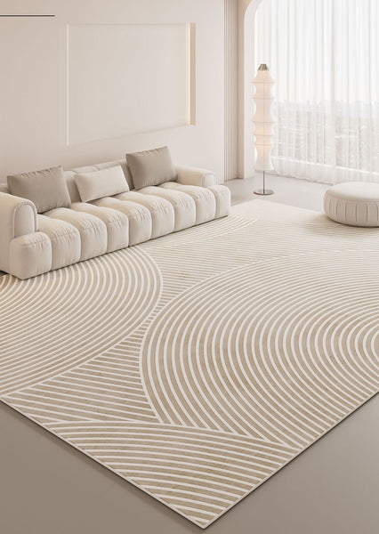 Simple Abstract Area Rugs for Dining Room, Contemporary Modern Rug Placement Ideas for Living Room, Geometric Modern Rug Ideas for Bedroom-Silvia Home Craft