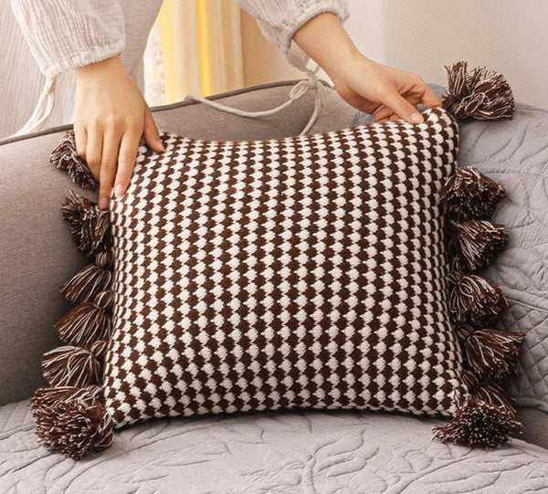 Decorative Pillow Covers, Square Modern Decorative Pillows for Couch, Modern Decorative Pillows for Bedroom, Contemporary Modern Sofa Pillows-Silvia Home Craft