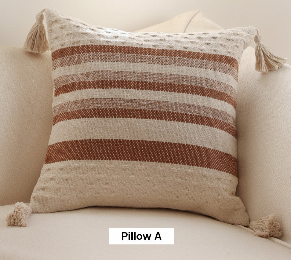 Geometric Pattern Decorative Pillow for Couch, Modern Decorative Sofa Pillows for Bedroom, Contemporary Decorative Square Pillow Covers-Silvia Home Craft