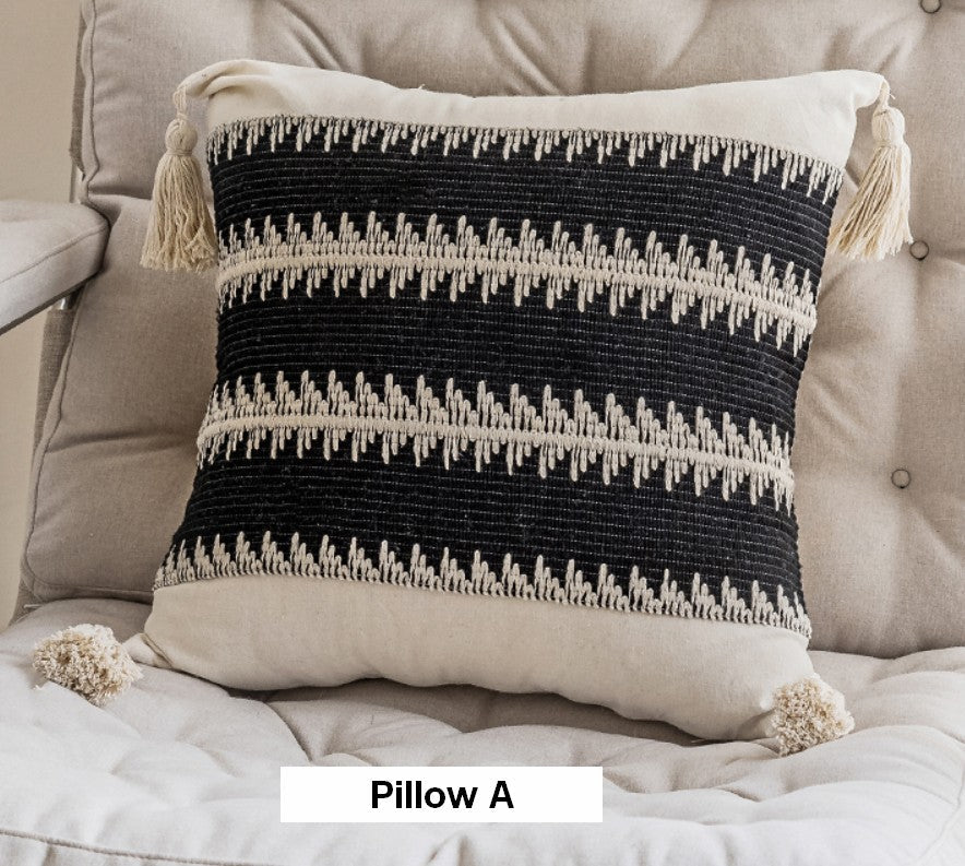 Unique Decorative Pillow Covers, Large Square Modern Decorative Pillows for Couch, Contemporary Modern Sofa Pillows, Large Modern Decorative Pillows for Bedroom-Silvia Home Craft