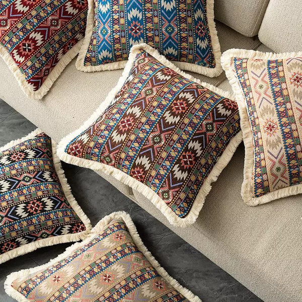 Oversized Decorative Throw Pillows, Bohemian Decorative Sofa Pillows for Living Room, Extra Large Modern Geometric Pillows, Oriental Throw Pillow for Couch-Silvia Home Craft