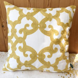 Modern Sofa Pillows, Geometric Decorative Pillows, Cotton Yellow Throw Pillows, Decorative Throw Pillows for Living Room-Silvia Home Craft