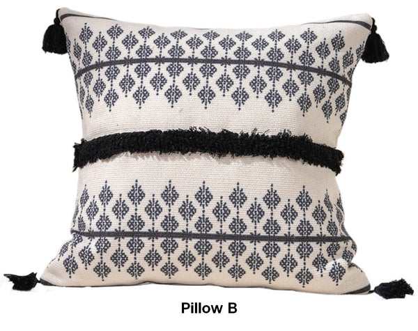 Bohemian Decorative Sofa Pillows for Bedroom, Decorative Square Pillow Covers, Geometric Pattern Decorative Pillow for Couch-Silvia Home Craft