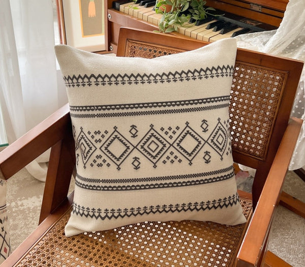 Bohemian Decorative Sofa Pillows, Decorative Throw Pillows for Dining Room, Geometric Modern Pillow Covers, Oriental Square Pillows for Couch-Silvia Home Craft