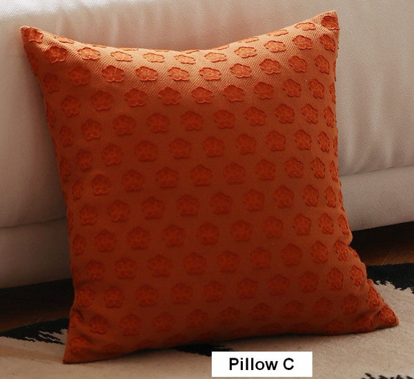 Decorative Pillows for Couch, Farmhouse Sofa Decorative Pillows, Wheat Stalk Pumpkin Decorative Throw Pillows, Embroider Cotton Pillow Covers-Silvia Home Craft