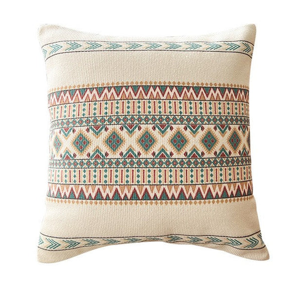 Bohemian Decorative Sofa Pillows, Modern Square Pillows for Couch, Geometric Modern Pillow Covers, Oriental Decorative Throw Pillows for Dining Room-Silvia Home Craft