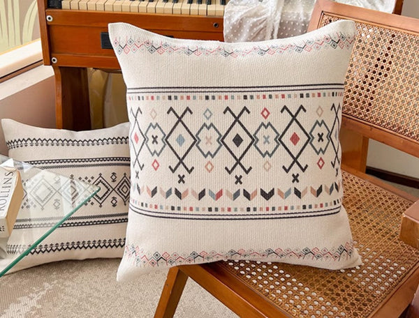 Decorative Sofa Pillow Covers, Decorative Throw Pillows for Dining Room, Bohemian Geometric Modern Pillows, Oriental Square Pillows for Couch-Silvia Home Craft