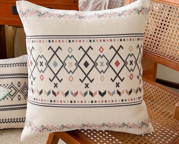 Decorative Sofa Pillow Covers, Decorative Throw Pillows for Dining Room, Bohemian Geometric Modern Pillows, Oriental Square Pillows for Couch-Silvia Home Craft