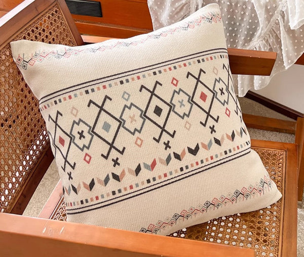 Decorative Sofa Pillow Covers, Decorative Throw Pillows for Dining Room, Bohemian Geometric Modern Pillows, Oriental Square Pillows for Couch-Silvia Home Craft