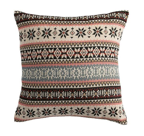 Bohemia Sofa Pillows for Living Room, Decorative Throw Pillows, Geometric Pattern Throw Pillow for Couch, Large Bohemian Decorative Sofa Pillows-Silvia Home Craft