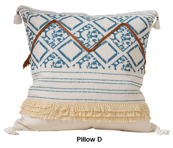 Bohemian Decorative Sofa Pillows for Bedroom, Decorative Square Pillow Covers, Geometric Pattern Decorative Pillow for Couch-Silvia Home Craft