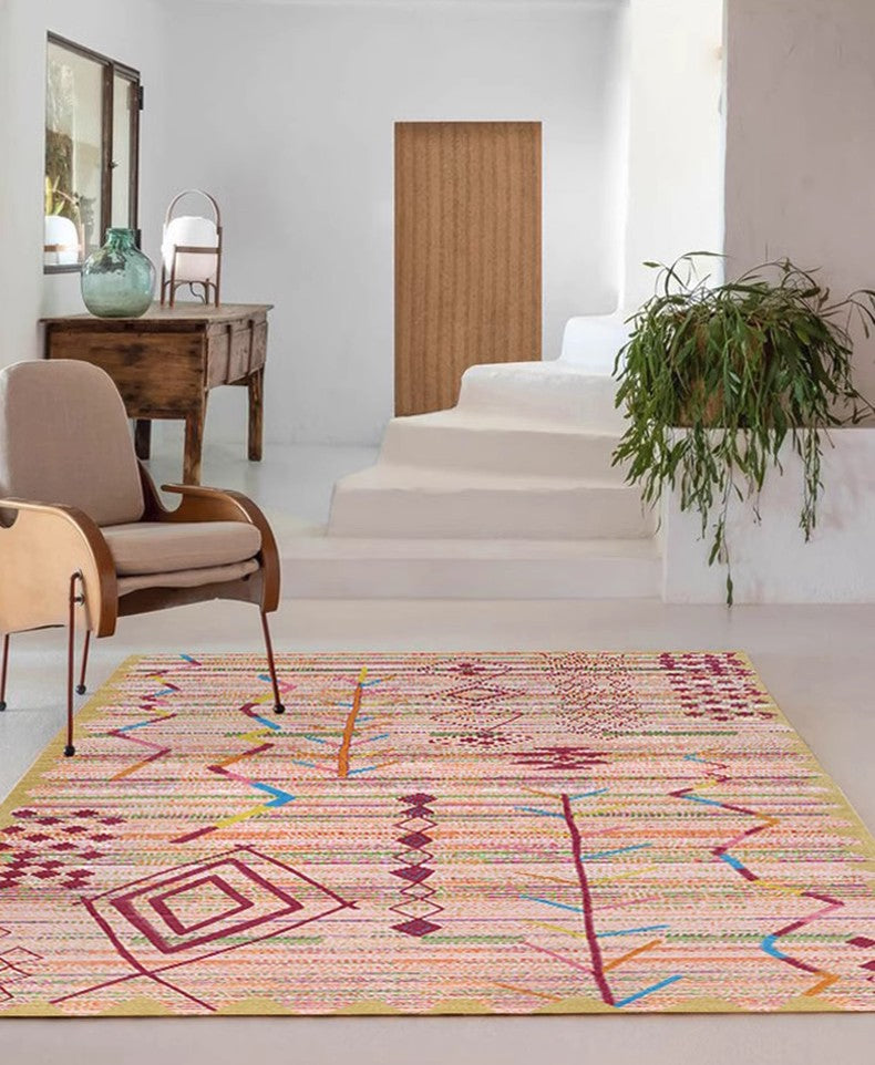 Bedroom Vintage Rugs, Morocco Rugs for Dining Room, Vintage Persian Rugs, Extra Large Traditional Colorful Moroccan Rug, Oversized Area Rugs for Living Room-Silvia Home Craft