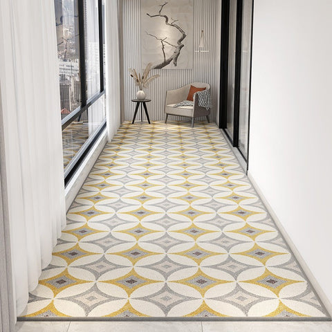 Abstract Modern Long Narrow Runner Rugs, Extra Long Hallway Runners, Non Slip Entrance Hallway Runners, Entryway Runner Rug Ideas, Kitchen Runner Rugs-Silvia Home Craft