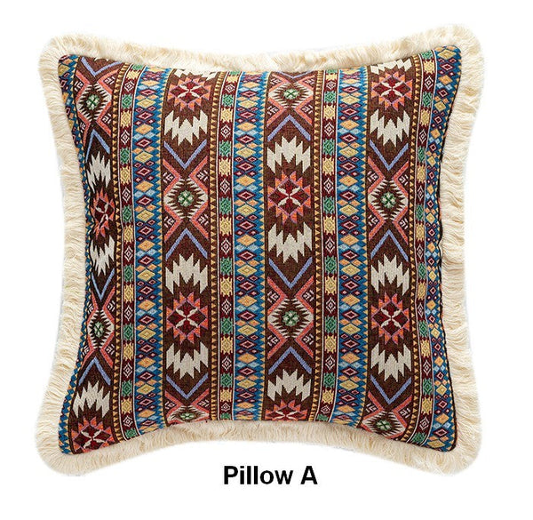 Bohemian Decorative Sofa Pillows for Living Room, Oriental Throw Pillow for Couch, Modern Geometric Decorative Throw Pillows for Bedroom-Silvia Home Craft