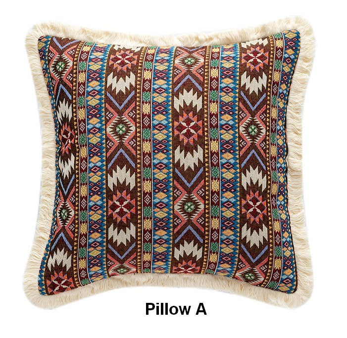 Unique Decorative Throw Pillows, Bohemian Decorative Sofa Pillows for Living Room, Extra Large Modern Geometric Pillows, Oriental Throw Pillow for Couch-Silvia Home Craft