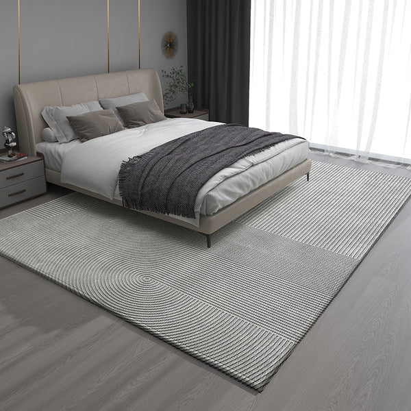 Bedroom Modern Rugs, Extra Large Modern Rugs for Living Room, Dining Room Geometric Modern Rugs, Gray Contemporary Modern Rugs for Office-Silvia Home Craft