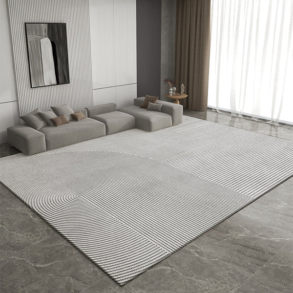 Bedroom Modern Rugs, Extra Large Modern Rugs for Living Room, Dining Room Geometric Modern Rugs, Gray Contemporary Modern Rugs for Office-Silvia Home Craft