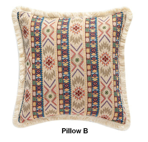 Unique Decorative Throw Pillows, Bohemian Decorative Sofa Pillows for Living Room, Extra Large Modern Geometric Pillows, Oriental Throw Pillow for Couch-Silvia Home Craft