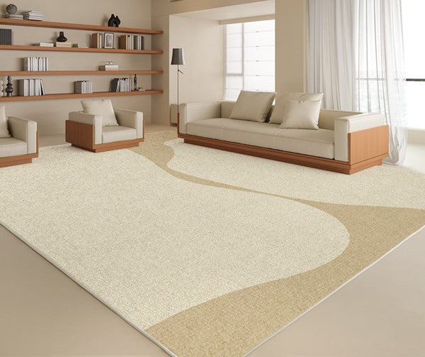 Soft Contemporary Rugs for Bedroom, Rectangular Modern Rugs under Sofa, Large Modern Rugs in Living Room, Dining Room Floor Carpets, Modern Rugs for Office-Silvia Home Craft