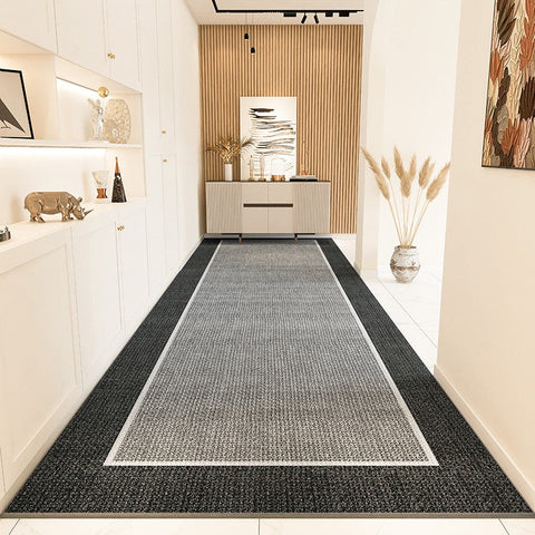 Simple Contepmorary Runner Rugs, Long Narrow Runner Rugs, Geometric Modern Long Hallway Runners, Modern Entryway Runner Rug Ideas, Long Hallway Runners-Silvia Home Craft