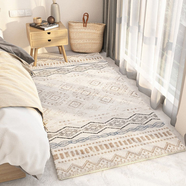 Contemporary Modern Rugs for Living Room, Thick Modern Rugs Next to Bed, Entryway Modern Runner Rugs, Modern Runner Rugs for Hallway-Silvia Home Craft