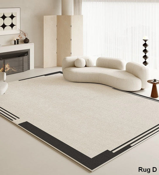 Bedroom Modern Floor Rugs, Large Area Rugs for Office, Modern Area Rug for Living Room, Contemporary Area Rugs under Sofa-Silvia Home Craft