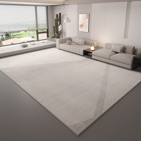 Large Contemporary Floor Carpets, Living Room Modern Area Rugs, Grey Geometric Modern Rugs in Bedroom, Dining Room Modern Rugs-Silvia Home Craft