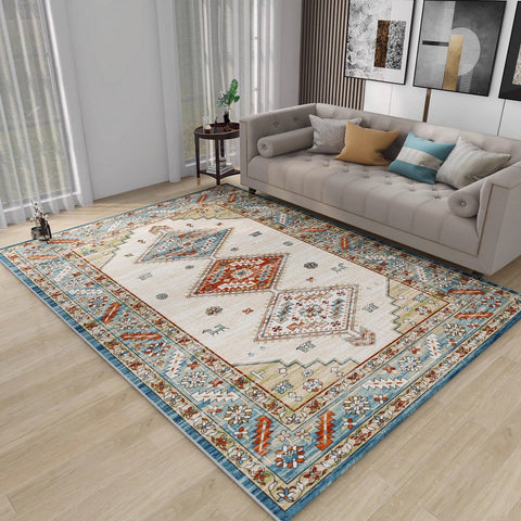 Morocco Area Rugs for Living Room, Traditional Persain Rugs for Bedroom, Traditional Colorful Persian Rugs, Vintage Area Rugs for Dining Room-Silvia Home Craft