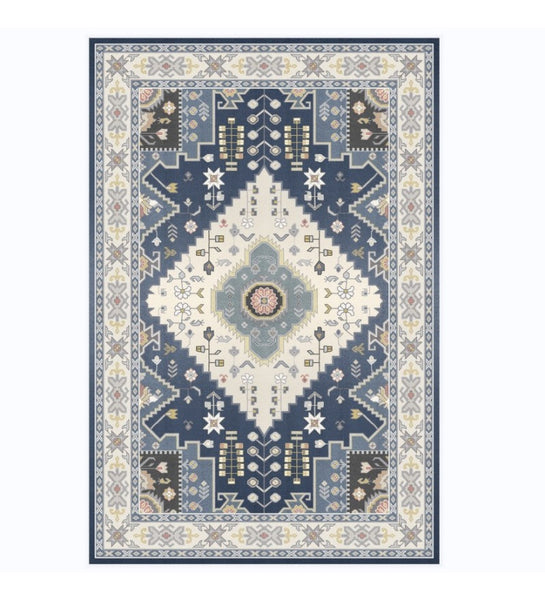 Vintage Area Rugs for Dining Room, Morocco Area Rugs for Living Room, Traditional Persain Rugs for Bedroom, Traditional Colorful Persian Rugs-Silvia Home Craft