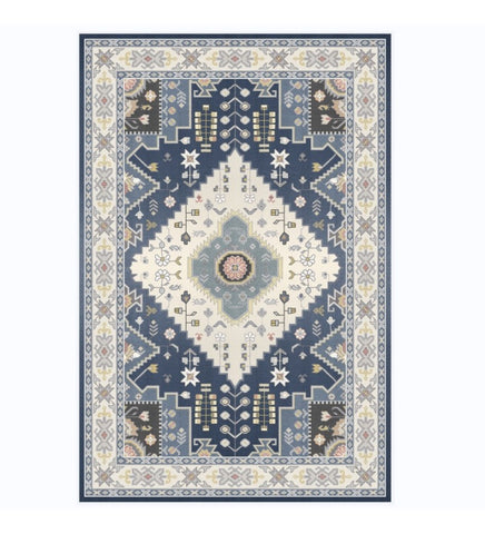 Vintage Area Rugs for Dining Room, Morocco Area Rugs for Living Room, Traditional Persain Rugs for Bedroom, Traditional Colorful Persian Rugs-Silvia Home Craft