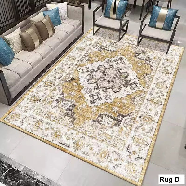 Vintage Area Rugs for Dining Room, Morocco Area Rugs for Living Room, Traditional Persain Rugs for Bedroom, Traditional Colorful Persian Rugs-Silvia Home Craft