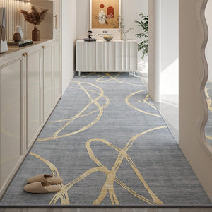 Gray Modern Long Hallway Runners, Long Narrow Runner Rugs, Entrance Hallway Runners, Long Hallway Runners, Entryway Runner Rug Ideas, Kitchen Runner Rugs-Silvia Home Craft