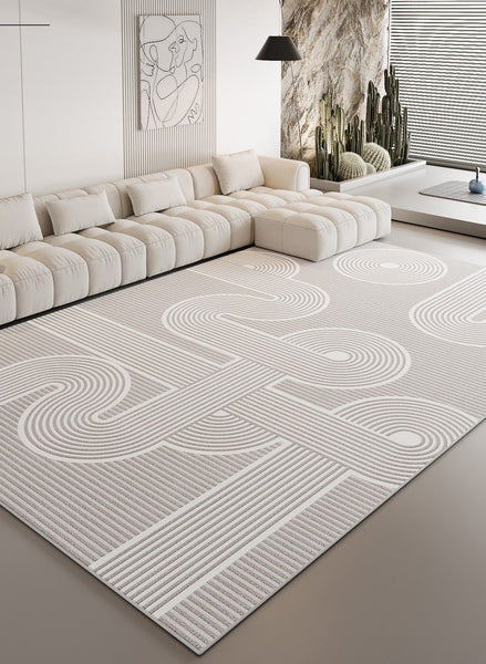 Modern Rugs for Dining Room, Large Modern Rugs for Bedroom, Simple Large Modern Rugs for Living Room, Abstract Geometric Modern Rugs-Silvia Home Craft